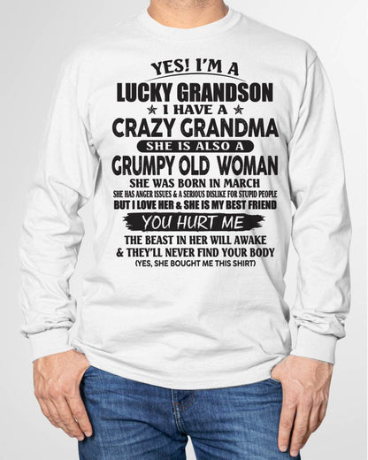 MARCH - LUCKY GRANDSON OF CRAZY GRANDMA -  FROM GRANDMA - ntnt03 (SKU10-173-03)