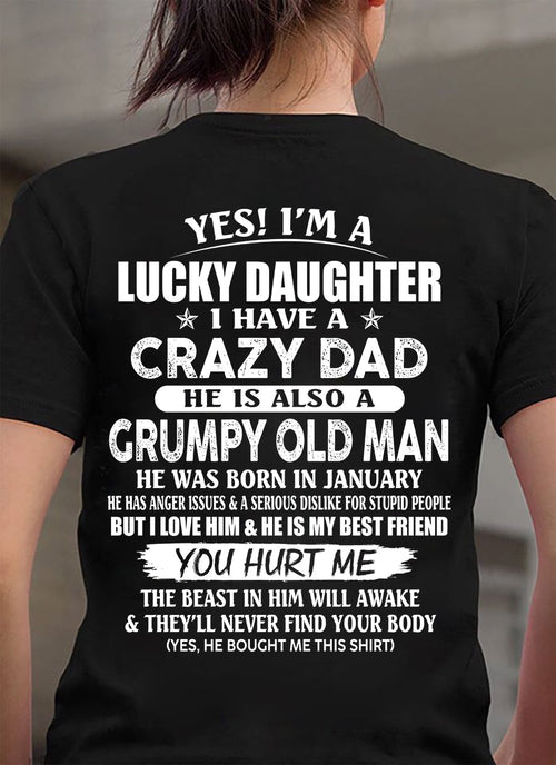 January - Awesome Grumpy Old Dad - Special gift for your daughter From Dad - ntnt01 (SKU10-50-01)