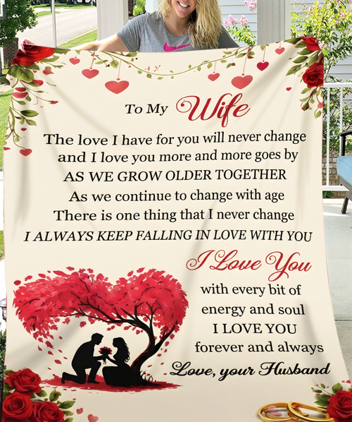 To My Wife Gift Blanket – From Husband, My Forever Love