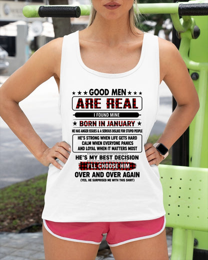 January Good Men Are Real Shirt – From Husband – NTNT01 - (SKU2608-532-01)