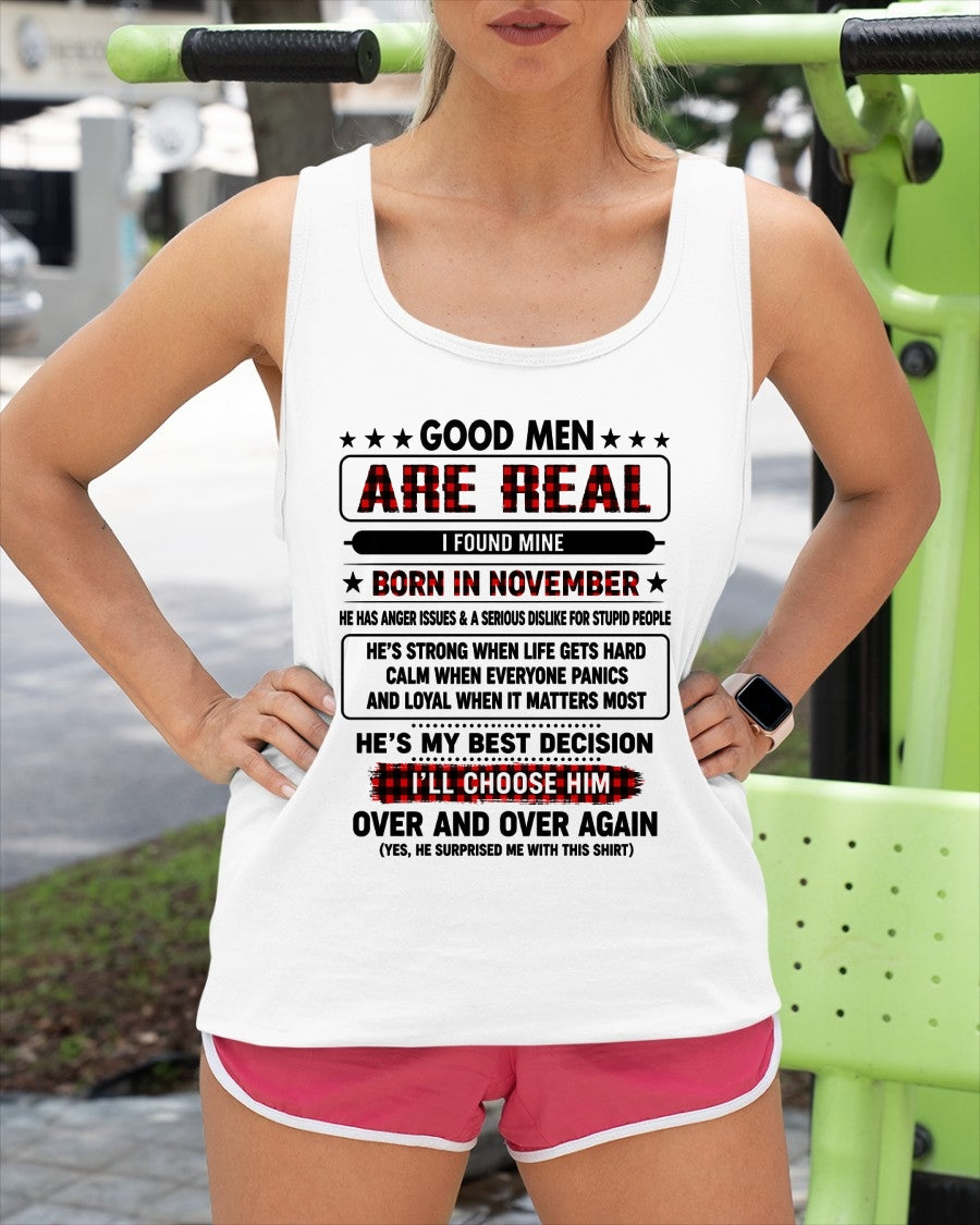 November Good Men Are Real Shirt – From Husband – NTNT11 - (SKU2608-532-11)