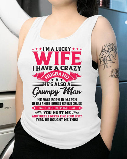 MARCH - TO MY WIFE - I'M A LUCKY WIFE - GIFT FROM HUSBAND - ntnt03 (SKU10-136-03)