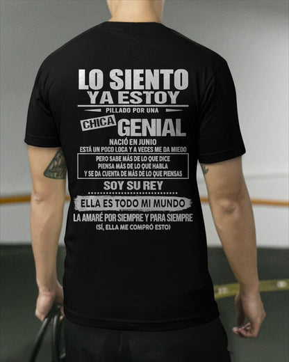 Junio - Chica genial nació en junio - Regalo especial para novio - Black - T06 (SKU05-80-06)