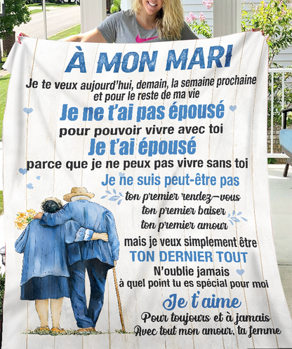 À Mon Mari Blanket – Avec Tout Mon Amour, Ta Femme