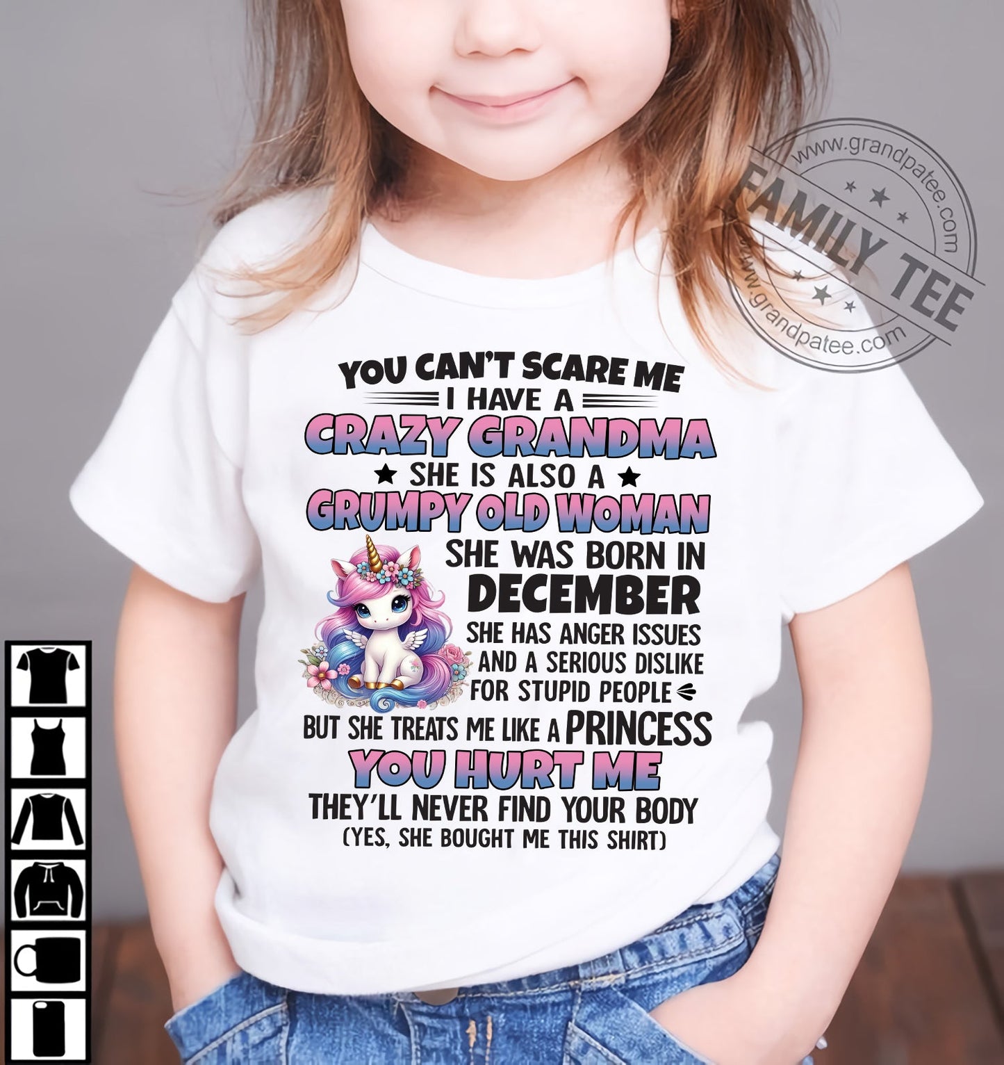 You Can’t Scare Me I Have A Crazy Grandma - Gift For Grandson And Granddaughter From Grandma - ntnt12 (SKU09-106-12)