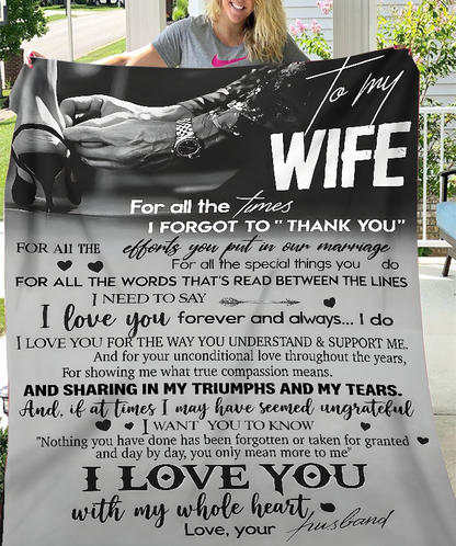 To My Wife Blanket – A Love Story From Husband