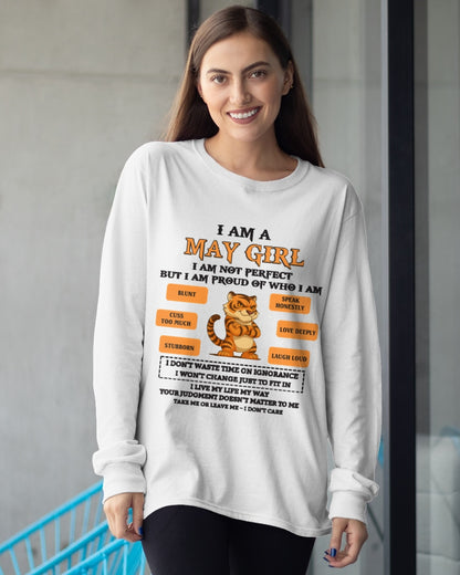 I AM A MAY GIRL I AM NOT PERFECT BUT I AM PROUD OF WHO I AM - FROM GIRL - NTNT05 - (SKU26T-01-62-05)