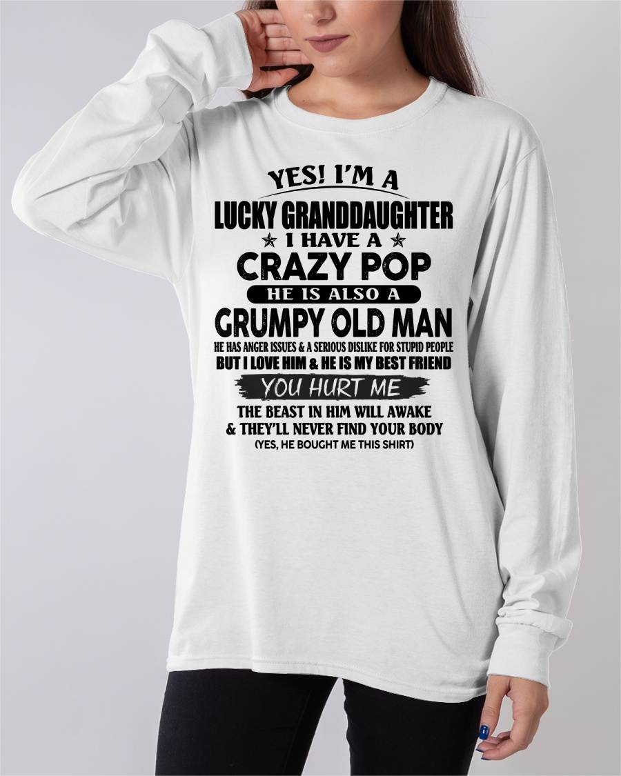 LUCKY GRANDDAUGHTER OF CRAZY POP - PERFECT GIFT FOR YOUR GRANDDAUGHTER FROM POP - ntnt00 (SKU12-39-00)