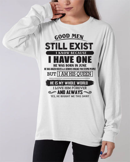 June - Good Men Still Exist - Perfect Gift For Girlfriend, Wife From Husband - ntnt06 (SKU07-166-06)