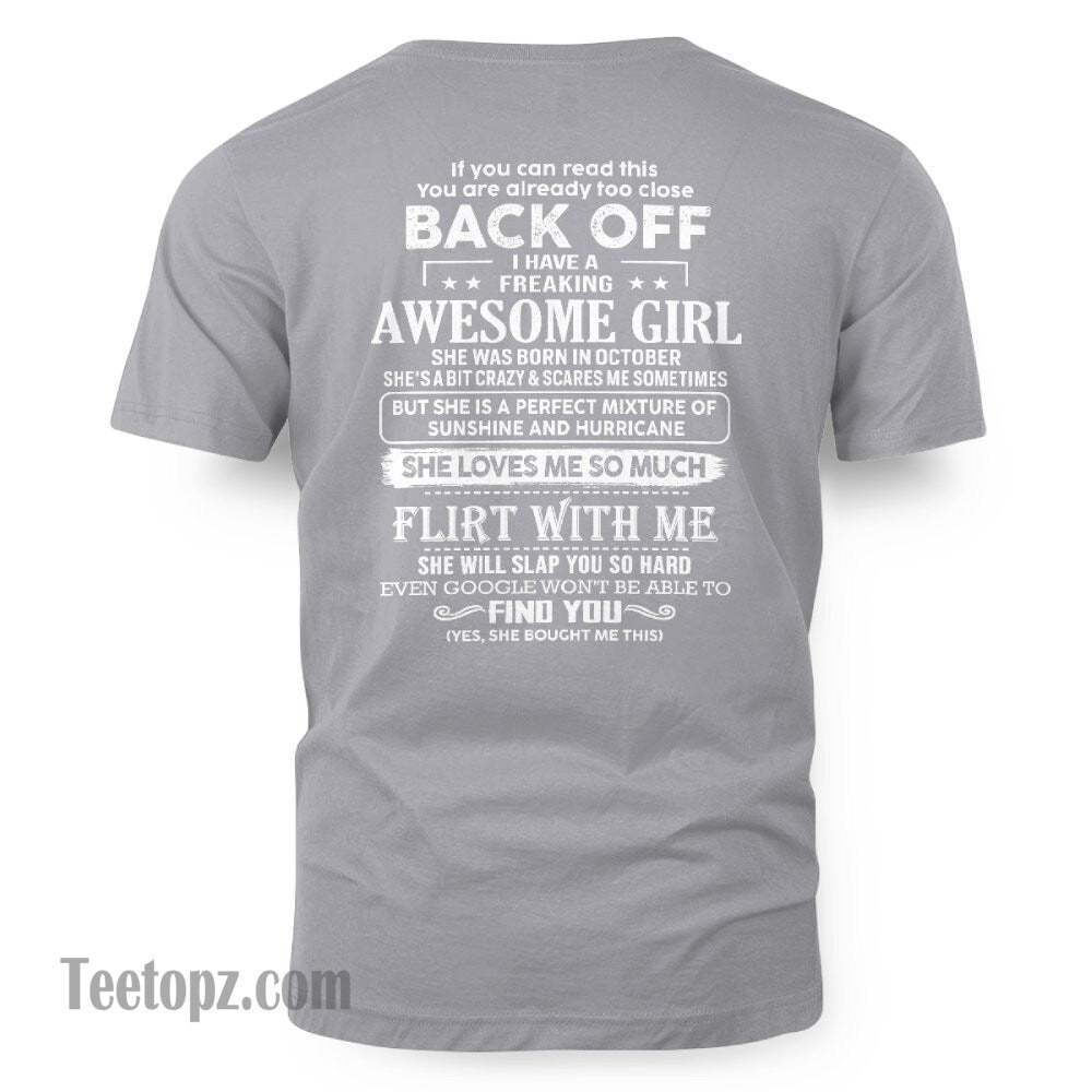 October – Awesome Girlfriend Born In October – Special gift for your Boyfriend – From Wife ntnt10 (SKU06-17-10)