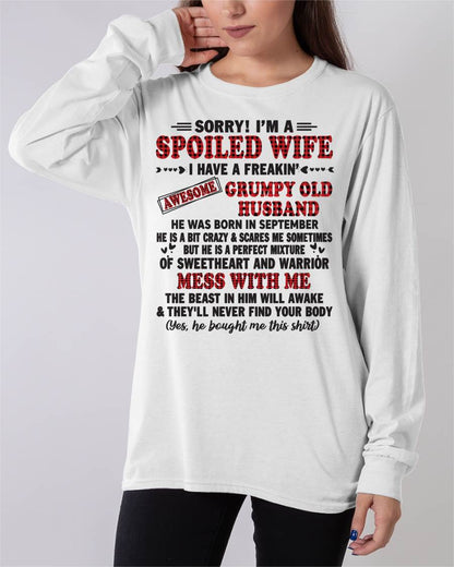 SEPTEMBER - SPOILED WIFE OF AWESOME GRUMPY OLD HUSBAND - PERFECT GIFT FROM HUSBAND - ntnt09 (SKU12-111-09)