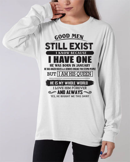 January - Good Men Still Exist - Perfect Gift For Girlfriend, Wife From Husband - ntnt01 (SKU07-166-01)