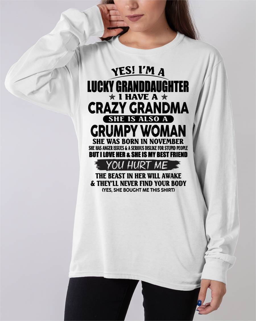 NOVEMBER - LUCKY GRANDDAUGHTER OF CRAZY GRANDMA - PERFECT GIFT FROM GRANDMA - ntnt11 (SKU12-146-11)