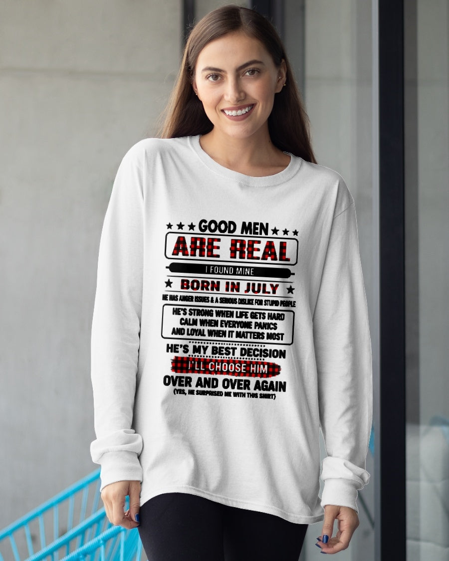 July Good Men Are Real Shirt – From Husband – NTNT07 - (SKU2608-532-07)