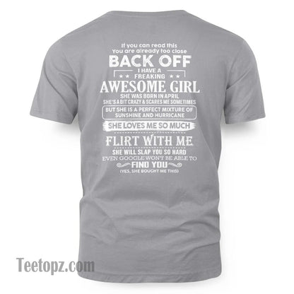 April – Awesome Girlfriend Born In April – Special gift for your Boyfriend – From Wife ntnt04 (SKU06-17-04)