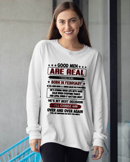 February Good Men Are Real Shirt – From Husband – NTNT02 - (SKU2608-532-02)