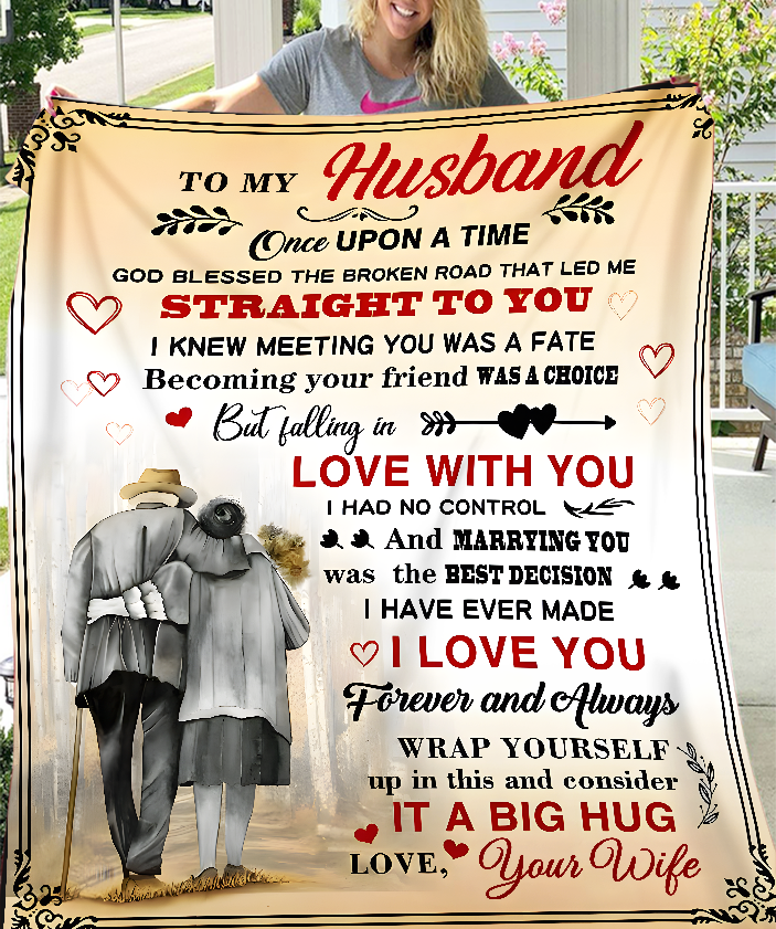 To My Husband Blanket – A Love That Feels Like Home From Wife (SKU26B-01310)