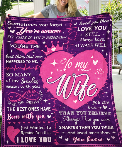 To My Wife Blanket – A Daily Reminder with Full Of Love From Your Husband