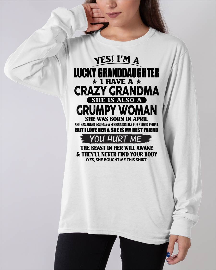 APRIL - LUCKY GRANDDAUGHTER OF CRAZY GRANDMA - PERFECT GIFT FROM GRANDMA - ntnt04 (SKU12-146-04)