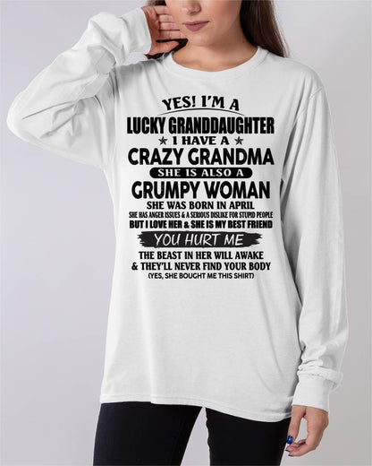 APRIL - LUCKY GRANDDAUGHTER OF CRAZY GRANDMA - PERFECT GIFT FROM GRANDMA - ntnt04 (SKU12-146-04)