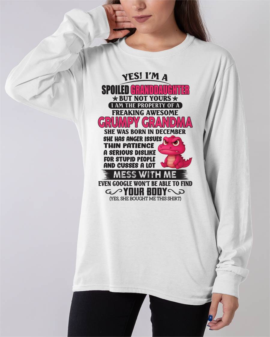 DECEMBER - YES, I'M A SPOILED GRANDDAUGHTER - GIFT FROM GRANDMA - DTSM12 (SKU09-96-12)
