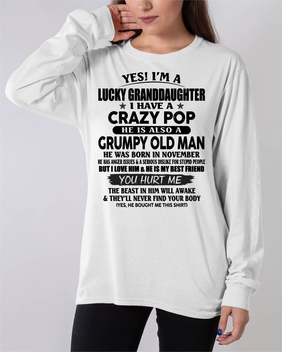 NOVEMBER - LUCKY GRANDDAUGHTER OF CRAZY POP - PERFECT GIFT FOR YOUR GRANDDAUGHTER FROM POP - ntnt11 (SKU12-39-11)
