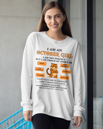 "I AM A OCTOBER GIRL" - Birthday Gift For October Girls - FMA ntnt10 (SKU26T-01-62-10)