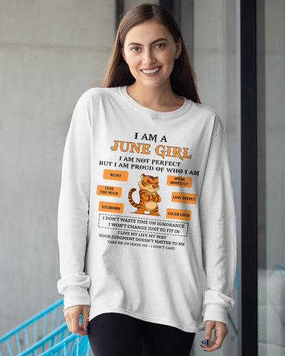 "I AM A JUNE GIRL" - Birthday Gift For June Girls - FMA ntnt06 (SKU26T-01-62-06)