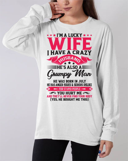 JULY - TO MY WIFE - I'M A LUCKY WIFE - GIFT FROM HUSBAND - ntnt07 (SKU10-136-07)