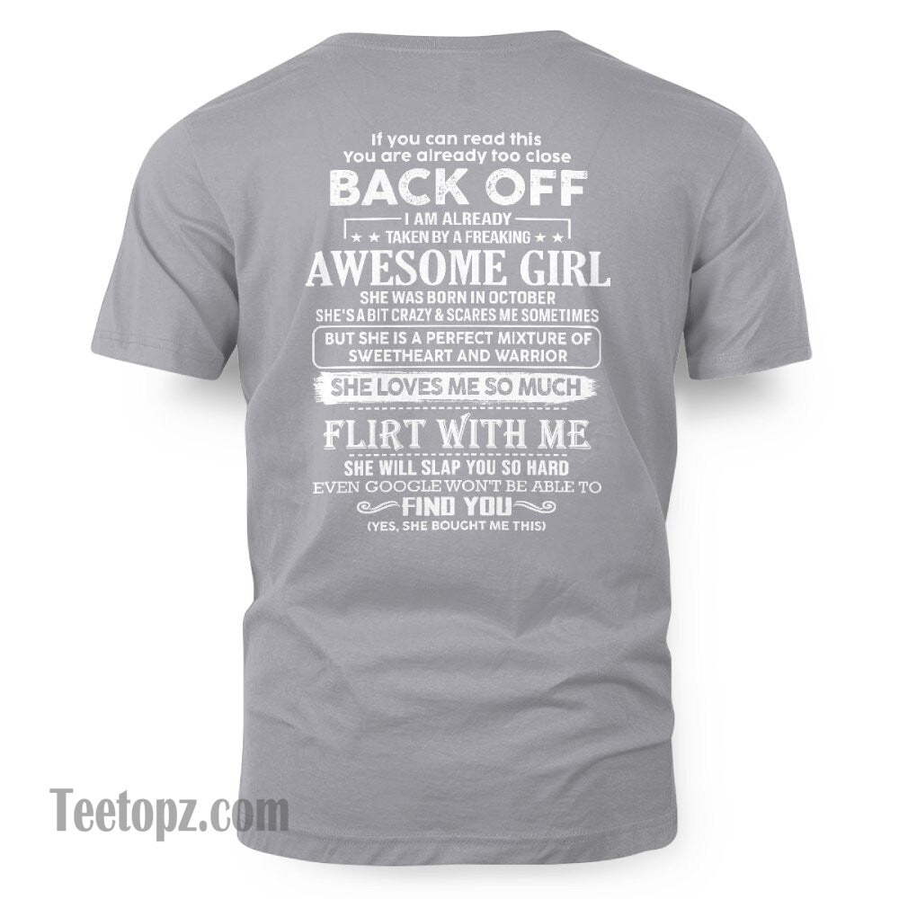 October – Awesome Girlfriend Born In October – Special gift for your Boyfriend – From Wife ntnt10 (SKU06-25-10)