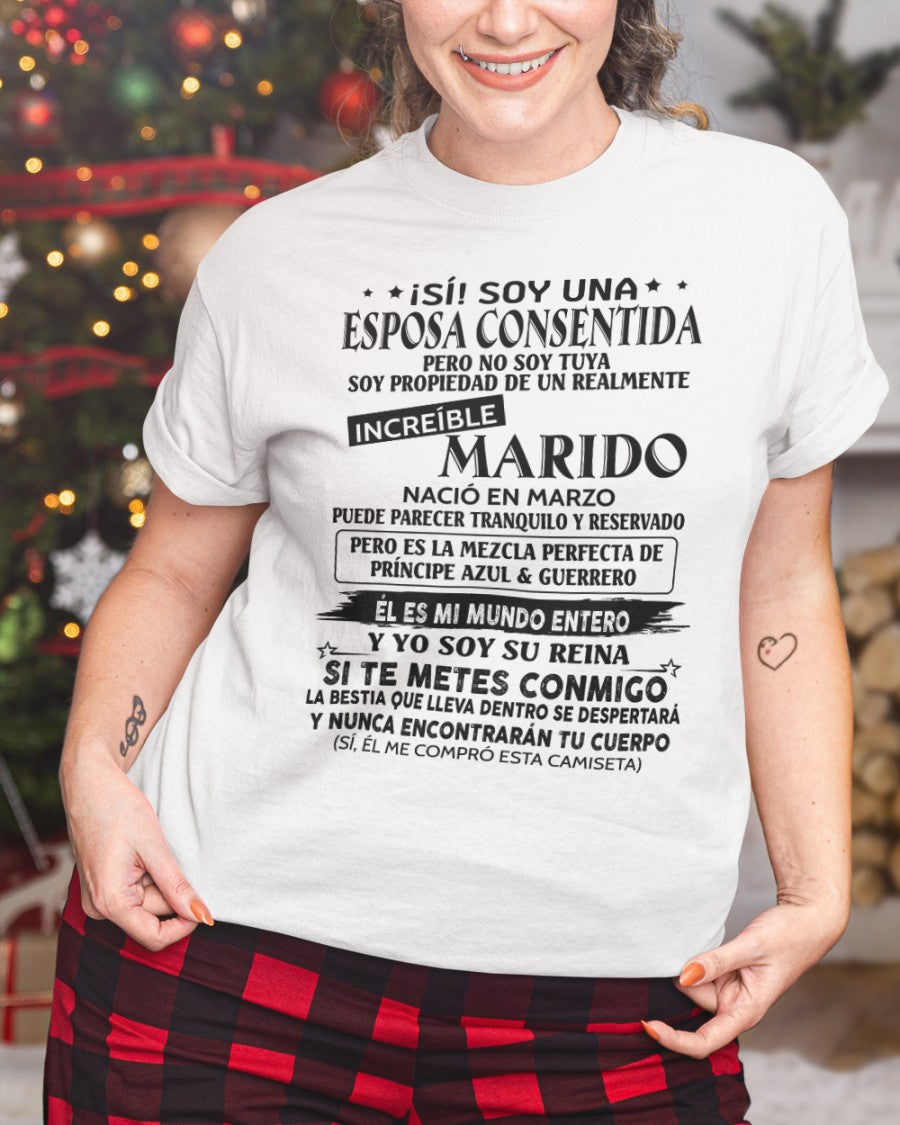 Marzo - Esposo nacido en marzo - Regalo especial para Esposa - T03 (Sku.TbnA3)