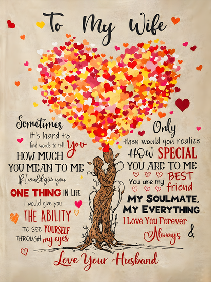 To My Wife Gift Blanket – A Special Love From Husband (SKU26B-01191)