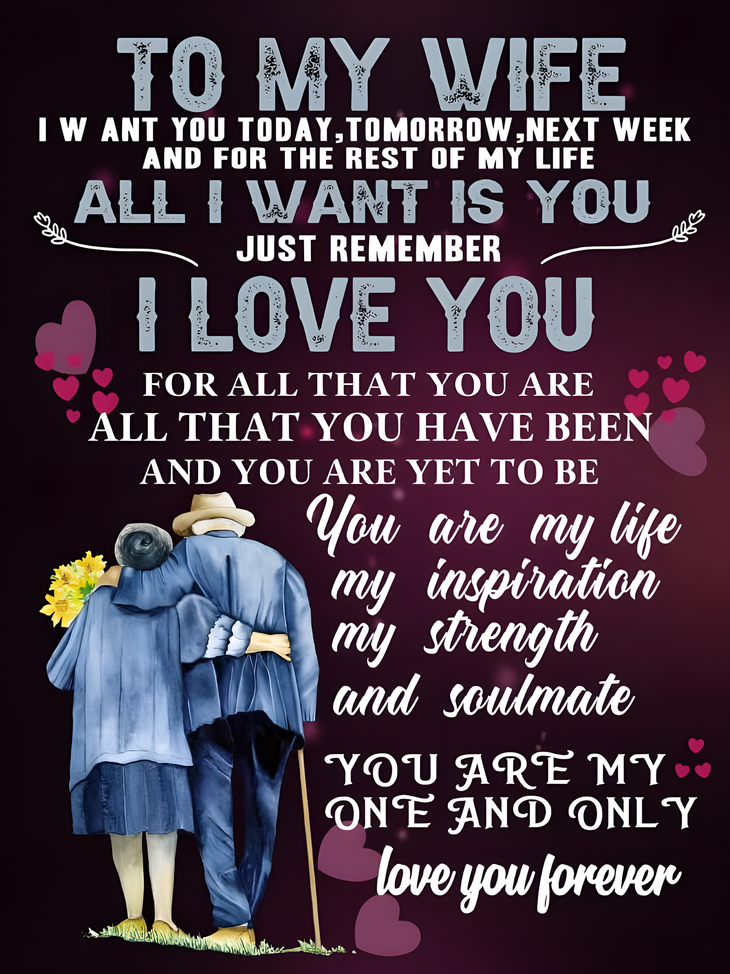 To My Wife Blanket – A Sweet Reminder Of My Love From Your Husband (SKU26B-01151)