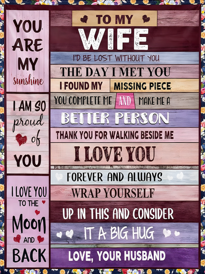 To My Wife Gift Blanket – From Husband With Forever Love