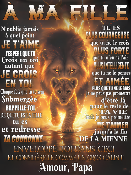 Cadeau Spécial Pour Ta Fille Couverture - De Papa (SKUB09-63)