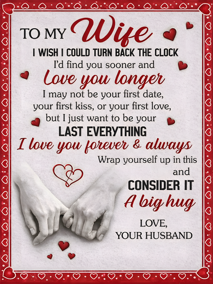 To My Wife Gift Blanket – From Husband With A Love That Never Fades