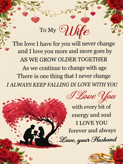 To My Wife Gift Blanket – From Husband, My Forever Love