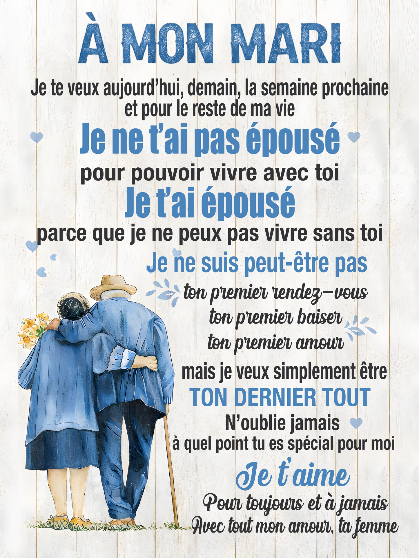 À Mon Mari Blanket – Avec Tout Mon Amour, Ta Femme