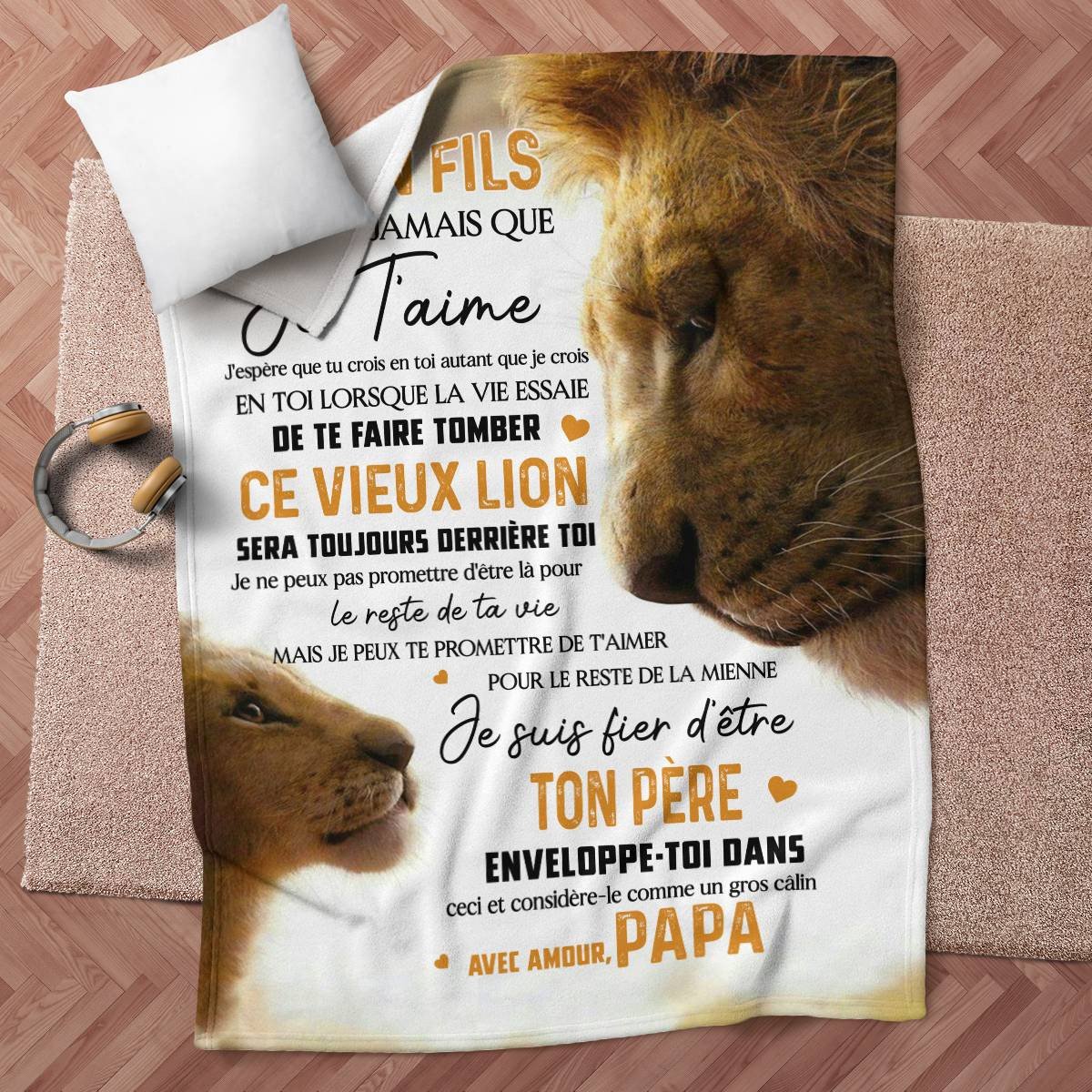 Cadeau Spécial Pour Ton Fils Couverture - De Papa (SKUB12-169)