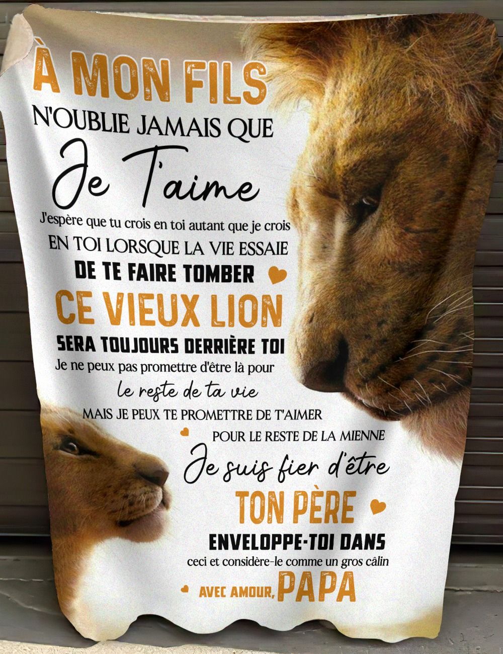 Cadeau Spécial Pour Ton Fils Couverture - De Papa (SKUB12-169)