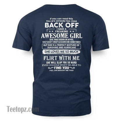 April – Awesome Girlfriend Born In April – Special gift for your Boyfriend – From Wife ntnt04 (SKU06-17-04)