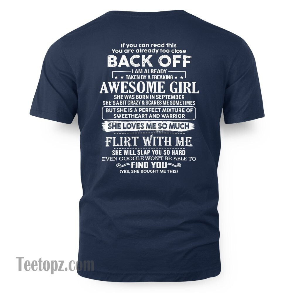 September – Awesome Girlfriend Born In September – Special gift for your Boyfriend – From Wife ntnt09 (SKU06-25-09)