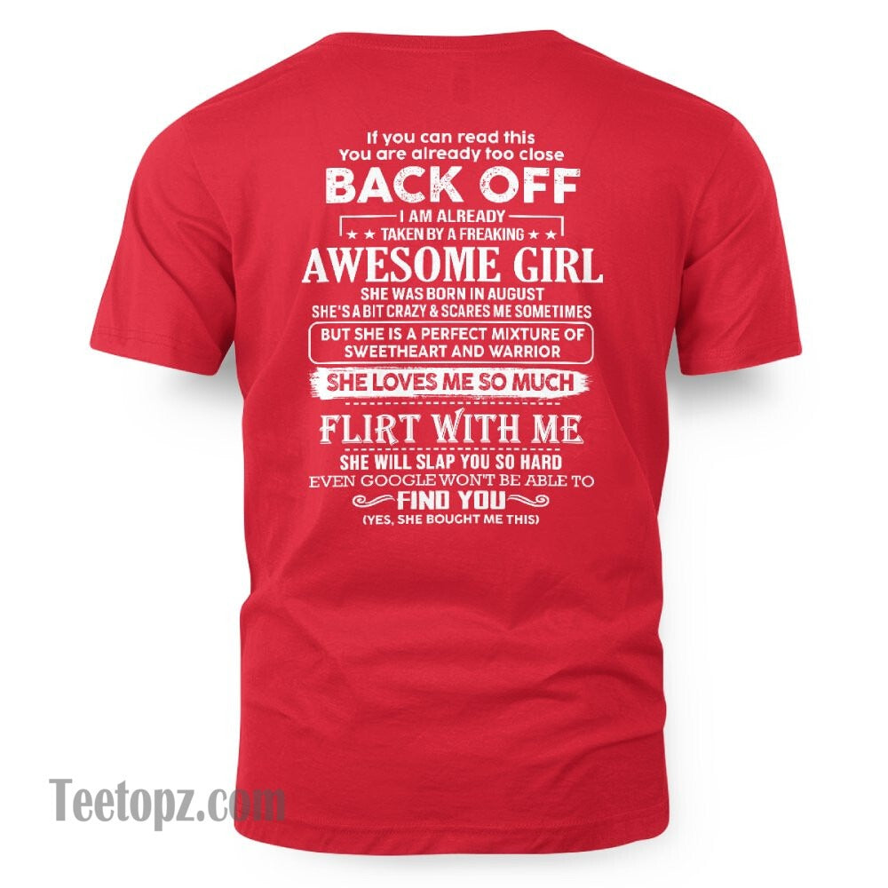 August – Awesome Girlfriend Born In August – Special gift for your Boyfriend – From Wife ntnt08 (SKU06-25-08)