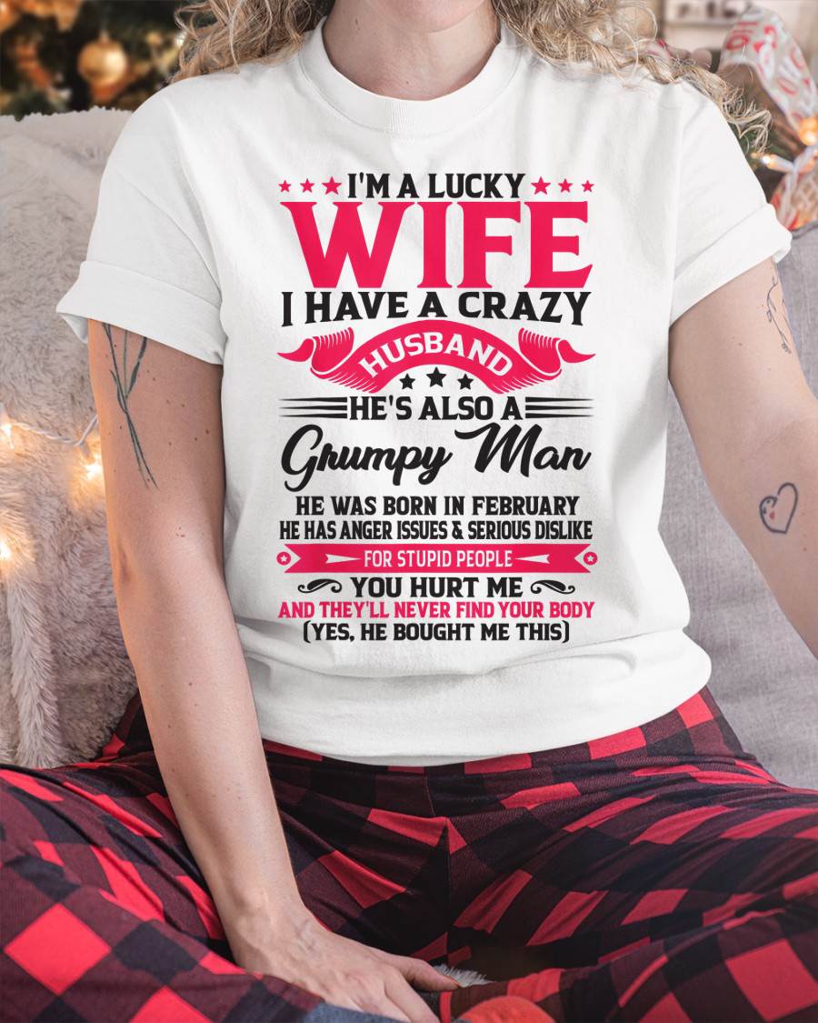 FEBRUARY - TO MY WIFE - I'M A LUCKY WIFE - GIFT FROM HUSBAND - ntnt02 (SKU10-136-02)