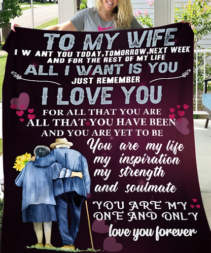 To My Wife Blanket – A Sweet Reminder Of My Love From Your Husband (SKU26B-01151)