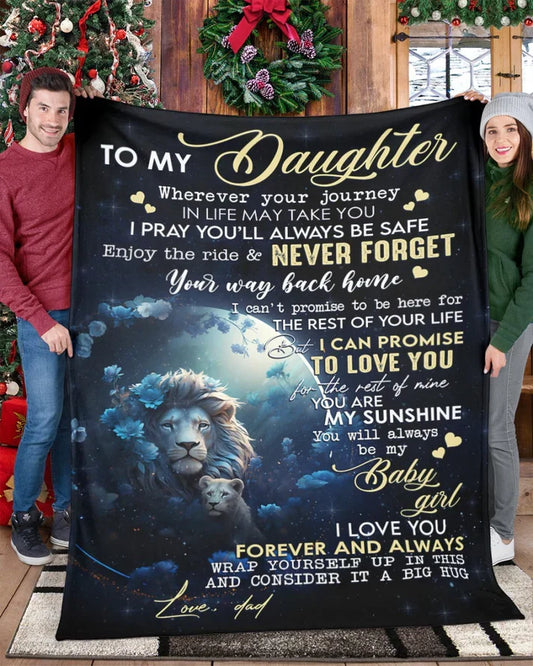 BLANKET FOR DAUGHTER - GIFT FROM DAD - COMFORT & WARMTH GIFT 2 NTTD00 BLANKET FOR DAUGHTER - GIFT FROM DAD - COMFORT & WARMTH GIFT NTTD00 (SKUB07-62)