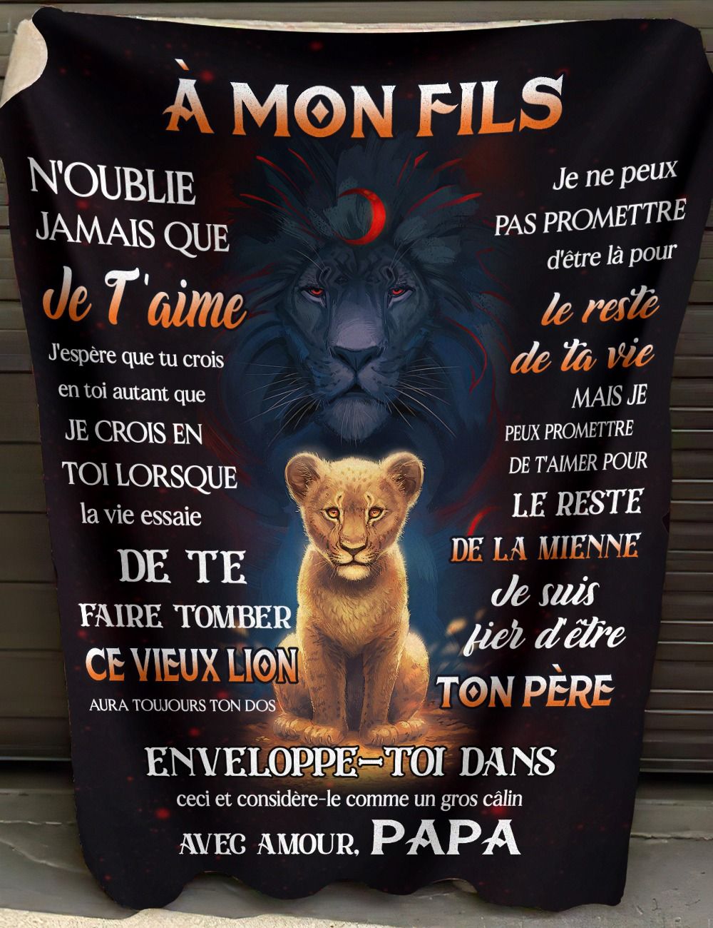 Cadeau Spécial Pour Ton Fils Couverture - De Papa (SKUB12-168)