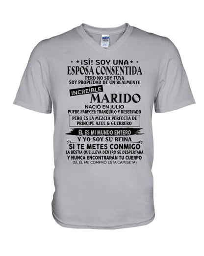 Julio - Esposo nacido en julio - Regalo especial para Esposa - T07 (Sku.TbnA3)