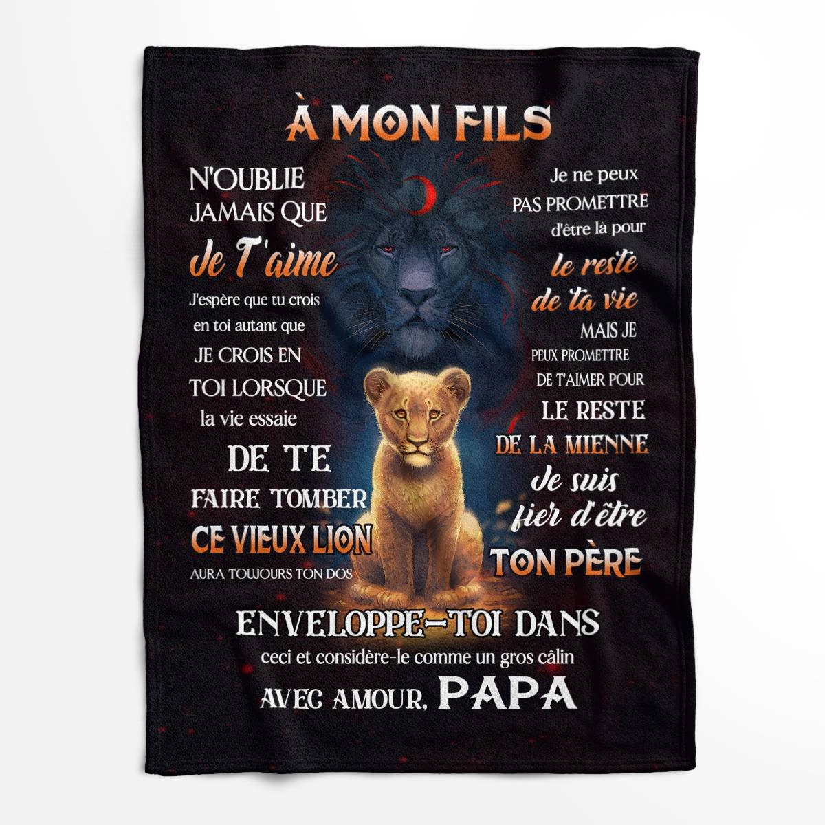 Cadeau Spécial Pour Ton Fils Couverture - De Papa (SKUB12-168)