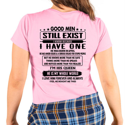 April - Good men Still Exist - gift for your girlfriend, wife from Husband - ntnt04 (SKU-GMSAU-04)